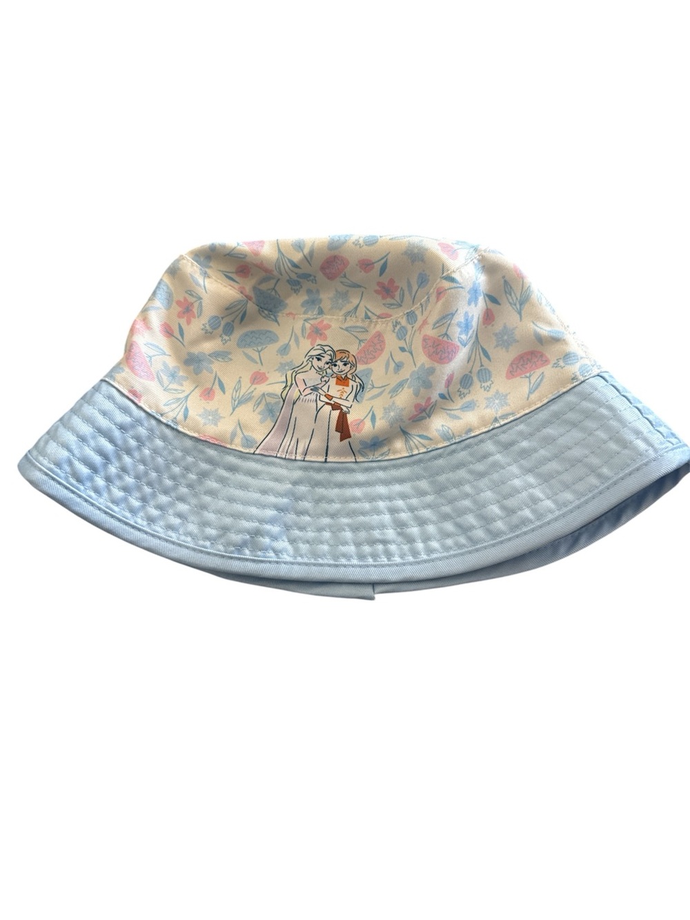 Disney Frozen Reversible Hat Girls Sun Hat Ana and Elsa Bucket Hat
